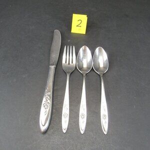 Oneida Community Stainless Flatware My Rose Replacement 1 Knife 1 Fork 2 Spoon